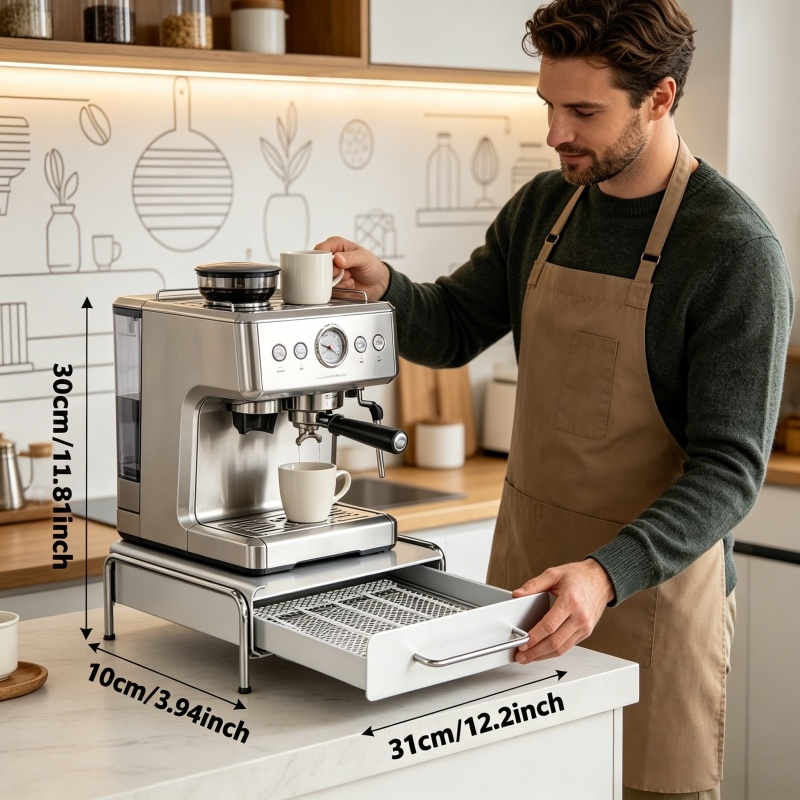 Coffee Equipment Bag - Capsule Coffee Display Rack with Drawer