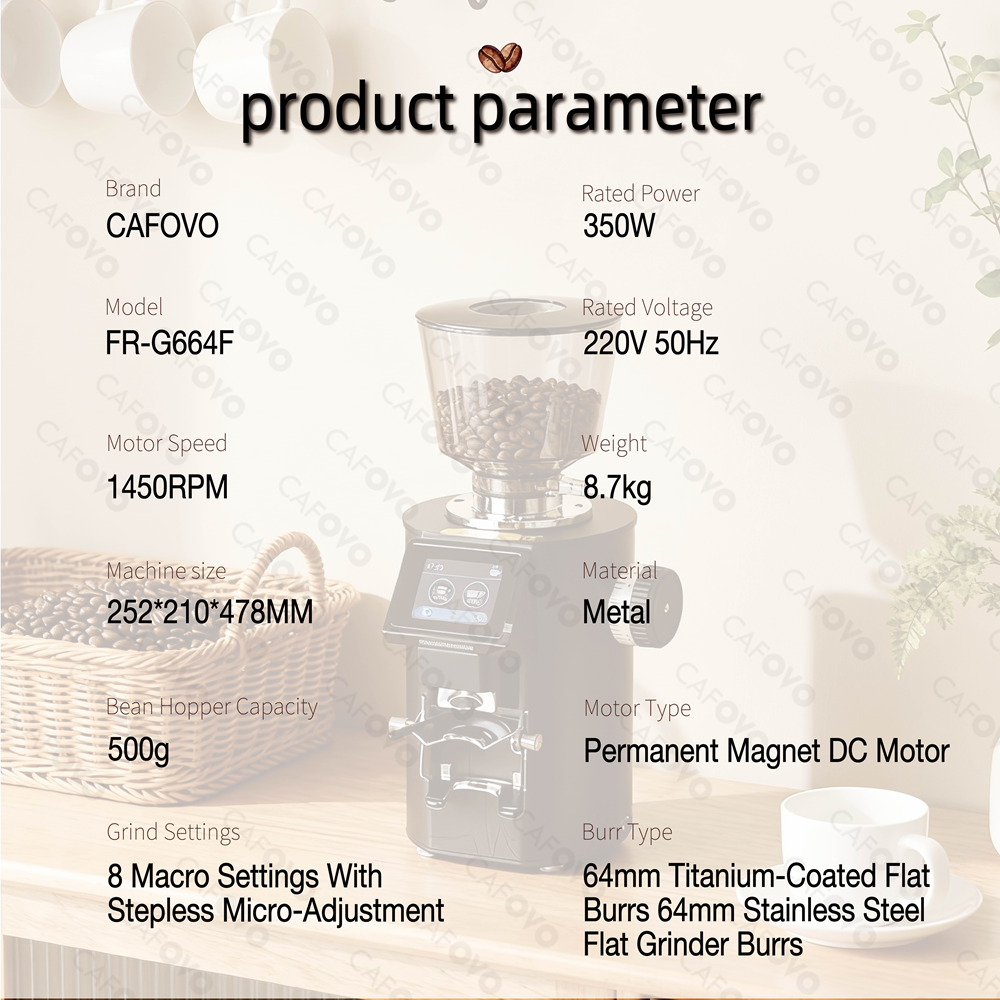 CAFOVO G664F Professional Weig – Coffee Grinder Burr Flat Bewertung und Preis