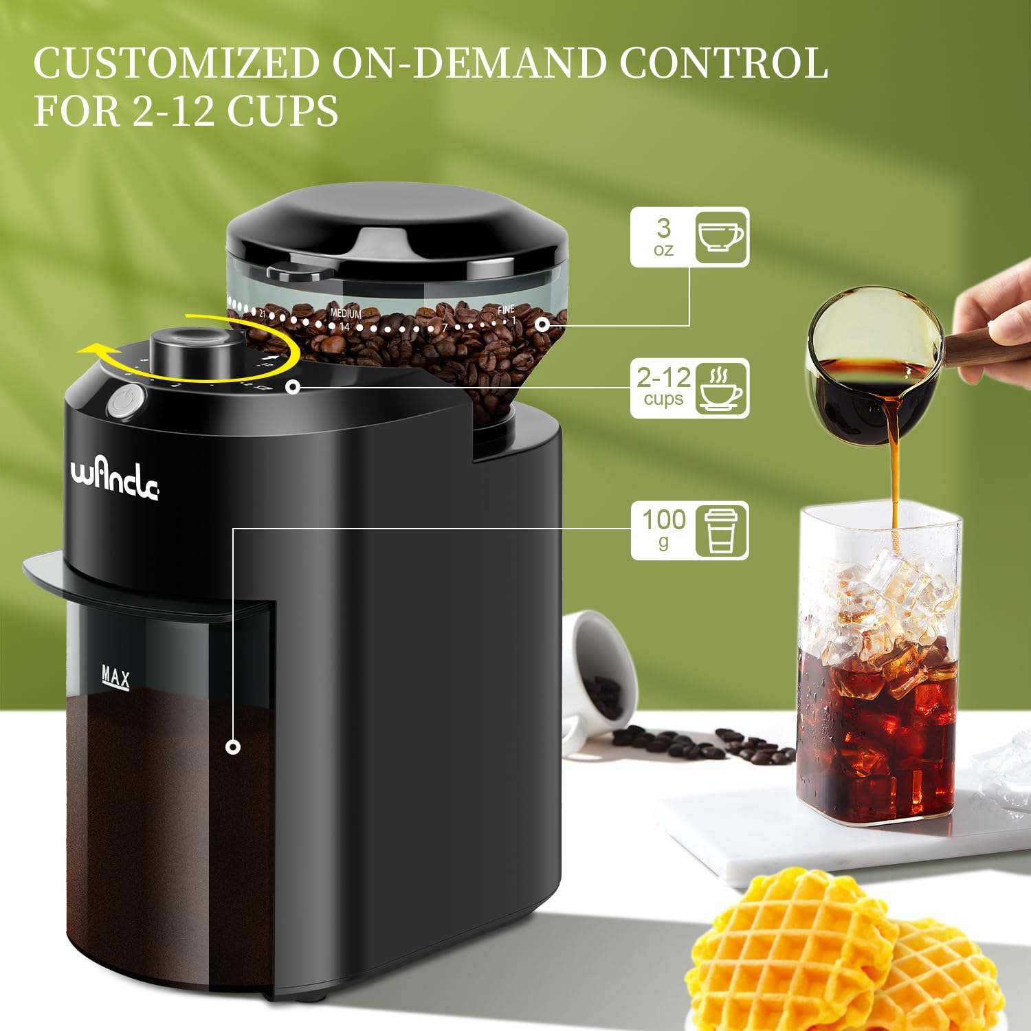 Wancle Automatic Burr Mill Cof – Coffee Grinder Burr Flat Bewertung und Preis